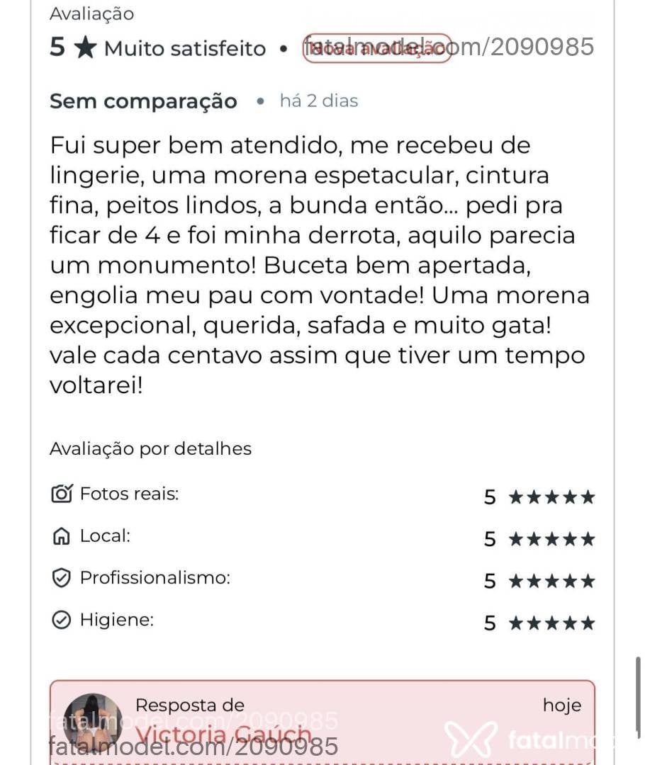 Acompanhante mulher morena (o) de olhos castanhos - Victoria Gaúch