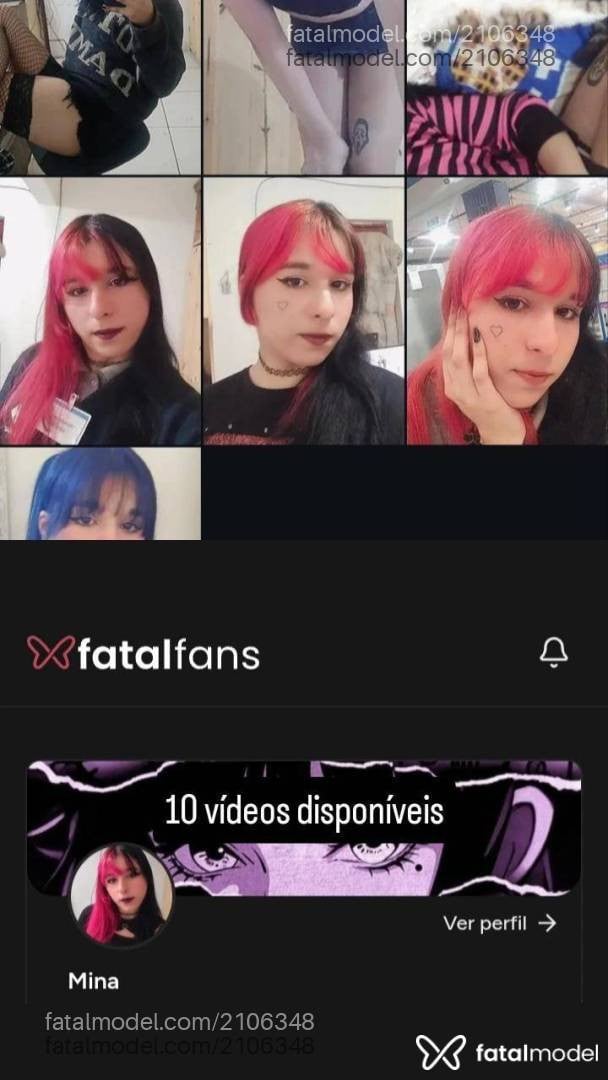 Acompanhante mulher trans com cabelo colorido de olhos castanhos - Mina