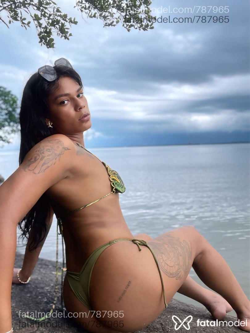 Acompanhante mulher trans com cabelo castanho de olhos castanhos em Contagem - Morena novinha