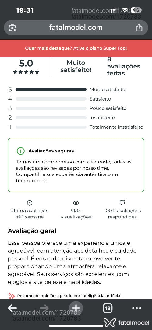Acompanhante mulher morena (o) de olhos verdes em Belo Horizonte - Cris