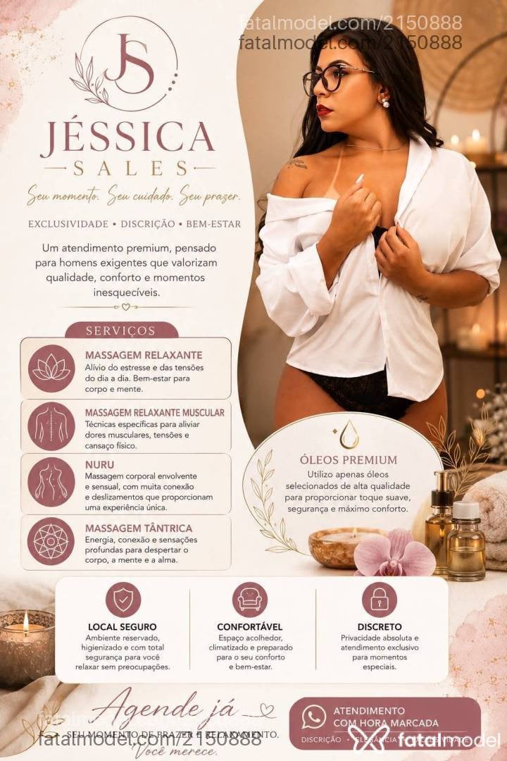 Acompanhante mulher com cabelo castanho de olhos castanhos - Jessica Salles