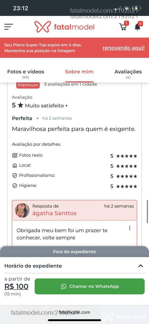 Acompanhante mulher morena (o) de olhos castanhos - ágatha Santtos