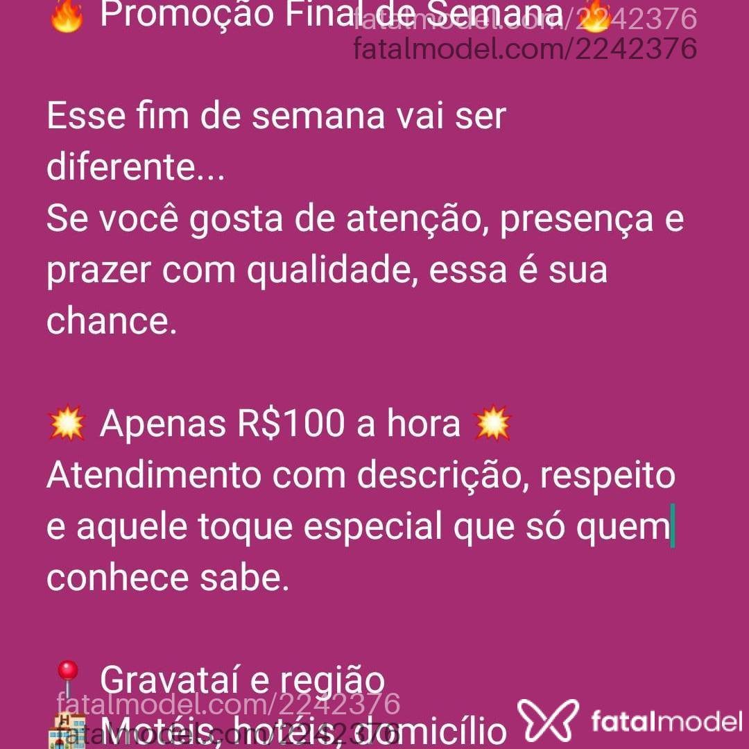 Acompanhante homem morena (o) de olhos castanhos em Gravataí - Luann
