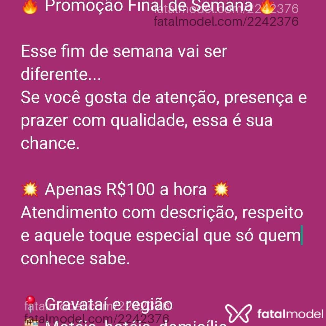 Acompanhante homem morena (o) de olhos castanhos em Gravataí - Luann