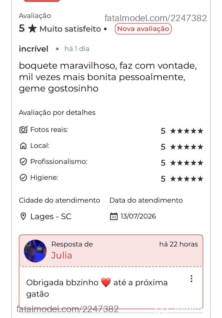 Acompanhante mulher com cabelo castanho de olhos castanhos em Lages Acompanhante mulher com cabelo castanho de olhos castanhos em Lages - Julia