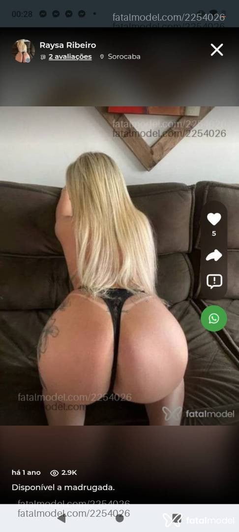 Acompanhante mulher loira (o) de olhos verdes - Raysa Ribeiro
