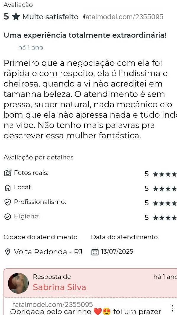 Acompanhante mulher morena (o) de olhos pretos - Sabrina Silva