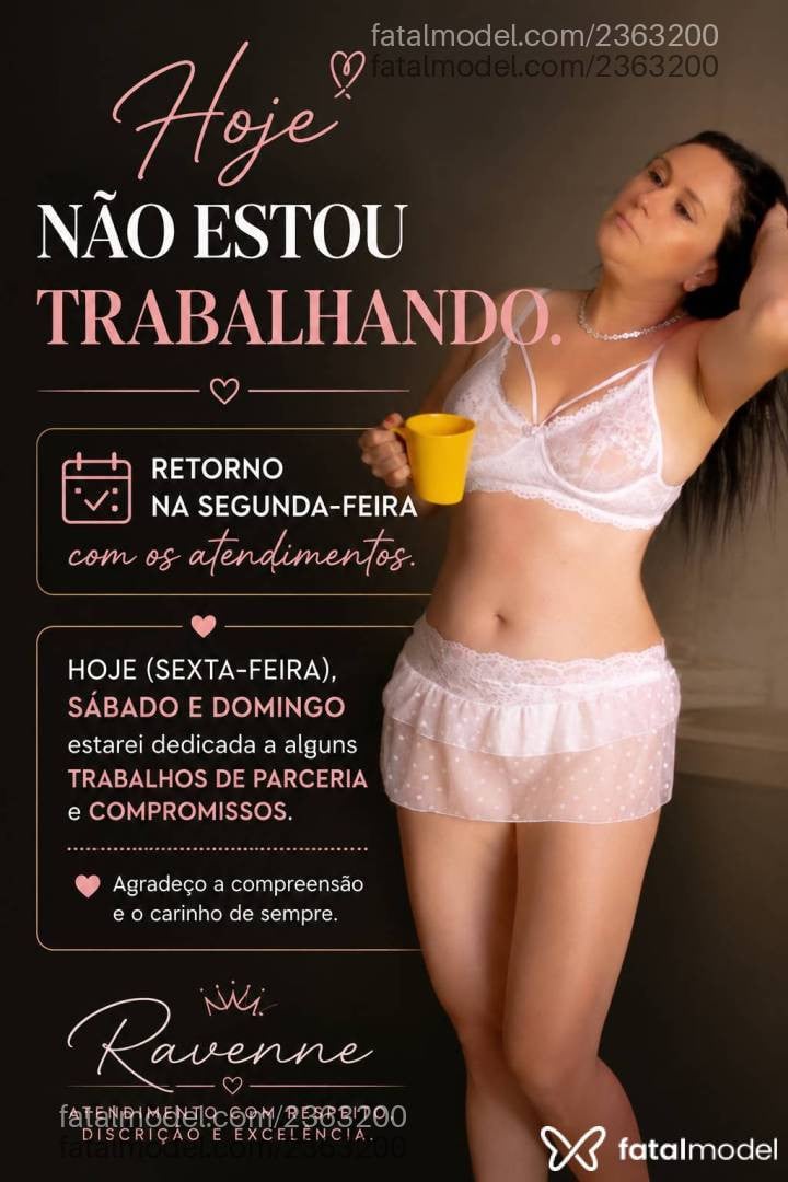 Acompanhante mulher morena (o) de olhos castanhos - Ravenne