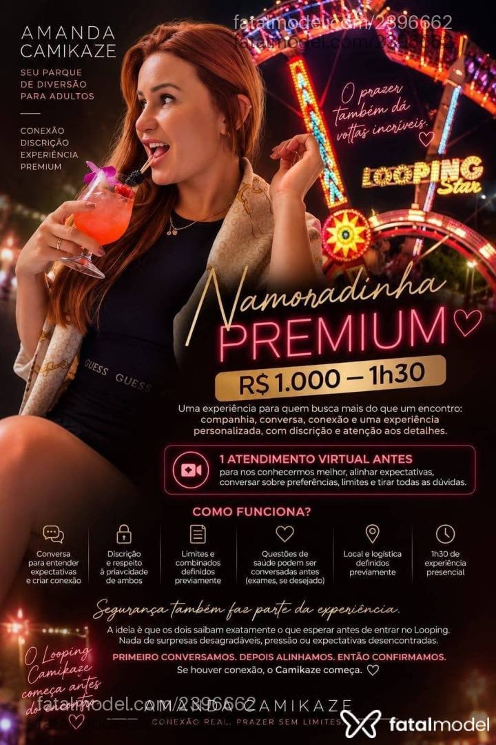 Acompanhante mulher ruiva (o) de olhos castanhos - Amanda Camikaze