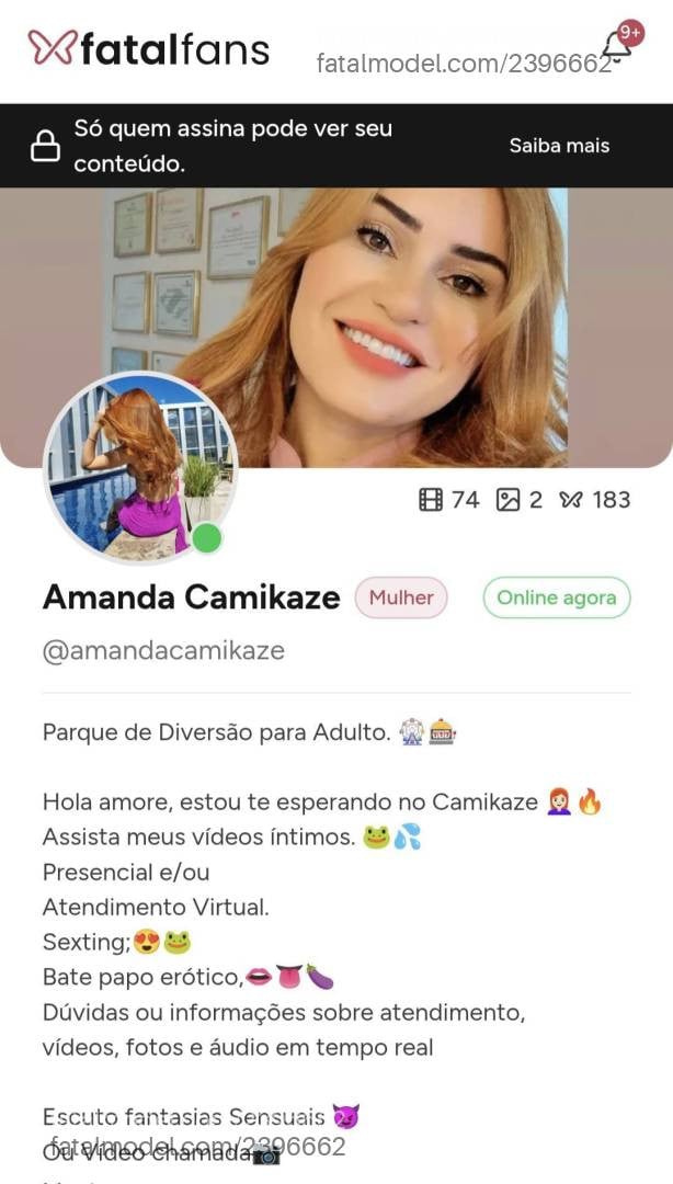 Acompanhante mulher ruiva (o) de olhos castanhos - Amanda Camikaze