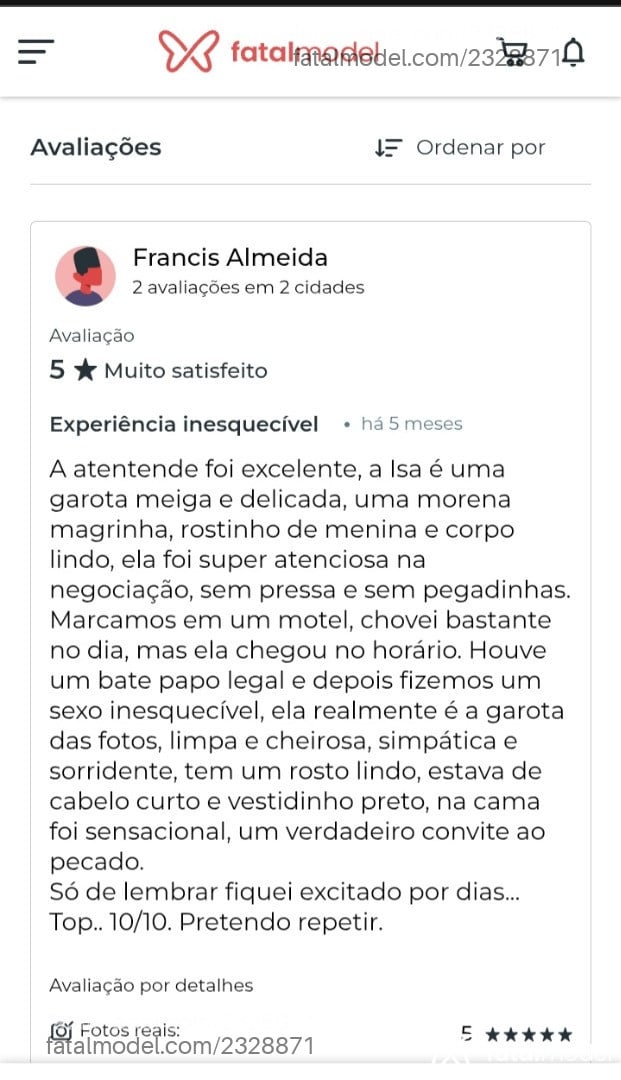 Acompanhante mulher morena (o) de olhos pretos em São Luís - Isabela