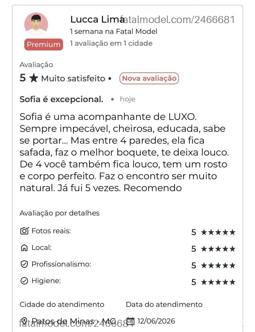 Acompanhante mulher loira (o) de olhos azuis em Patos de Minas - Sofia Brandão