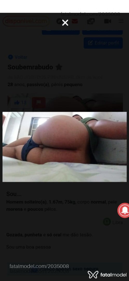 Acompanhante homem morena (o) de olhos castanhos em Curitiba - Novinhorabudão