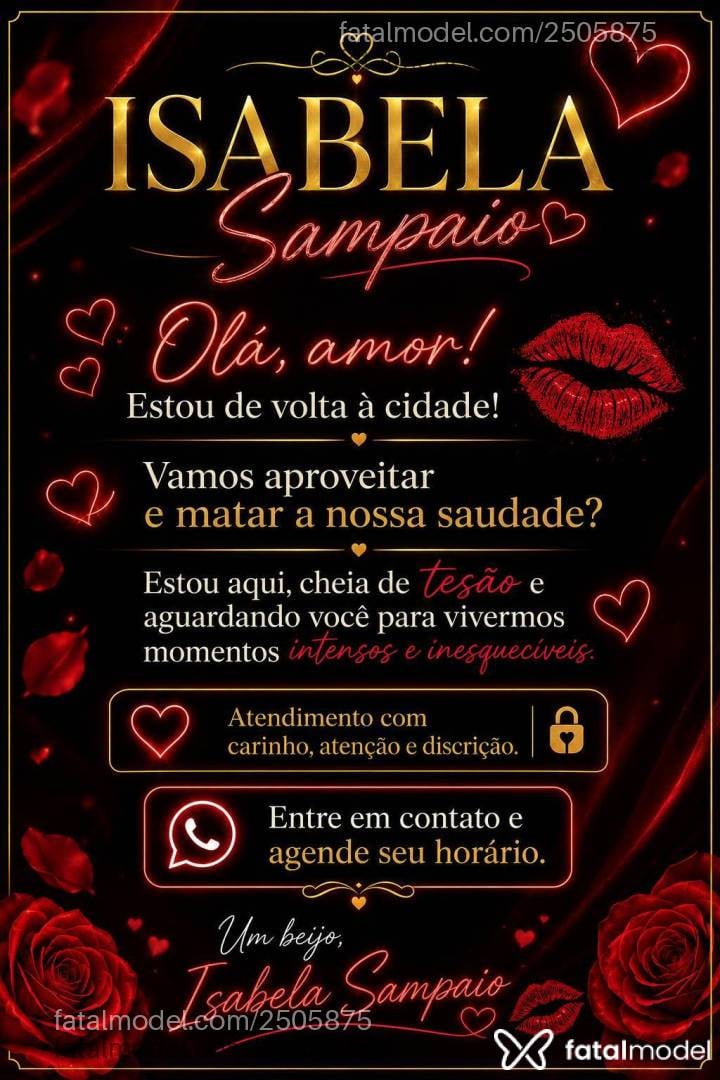 Acompanhante mulher com cabelo castanho de olhos castanhos em Lavras - Isabela Sampaio