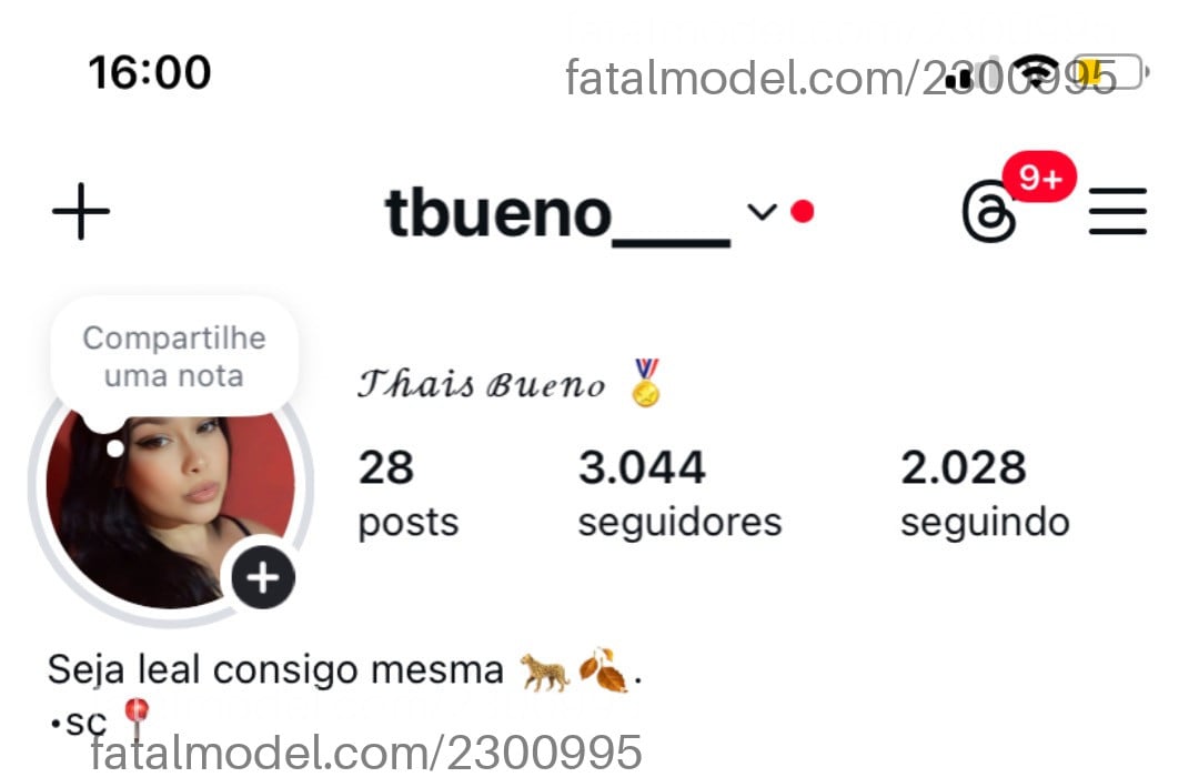 Acompanhante mulher morena (o) de olhos castanhos em Joinville - Thais
