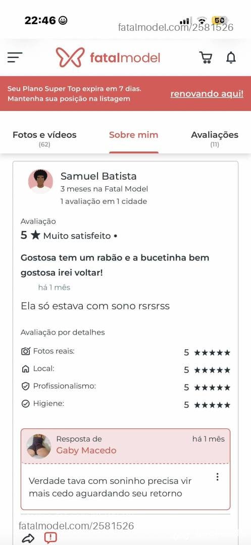 Acompanhante mulher loira (o) de olhos azuis - Gaby Macedo