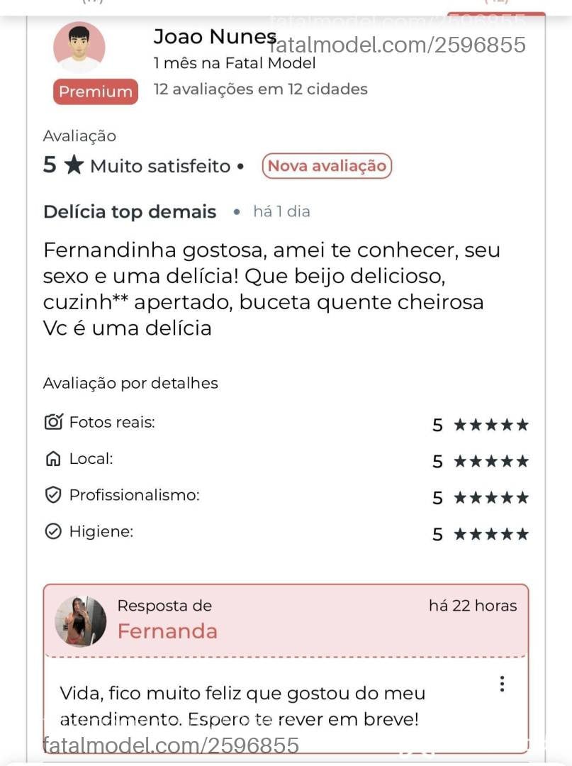 Acompanhante mulher morena (o) de olhos pretos - Fernanda