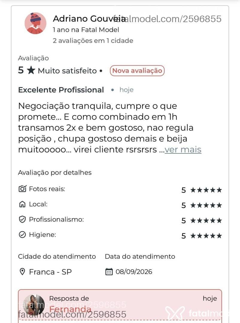 Acompanhante mulher morena (o) de olhos pretos - Fernanda