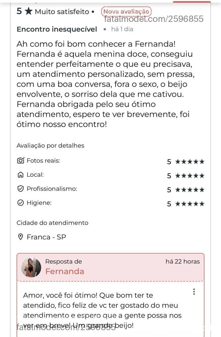 Acompanhante mulher morena (o) de olhos pretos - Fernanda