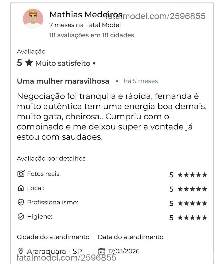 Acompanhante mulher morena (o) de olhos pretos - Fernanda