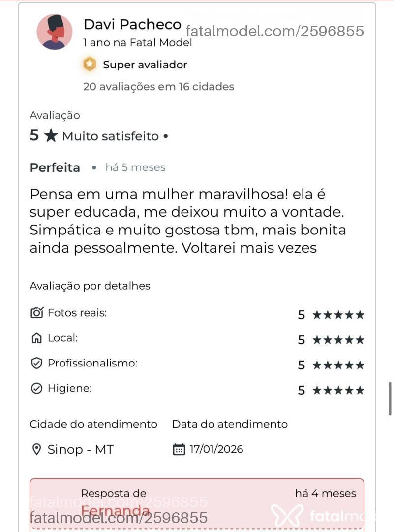 Acompanhante mulher morena (o) de olhos pretos em Franca - Fernanda
