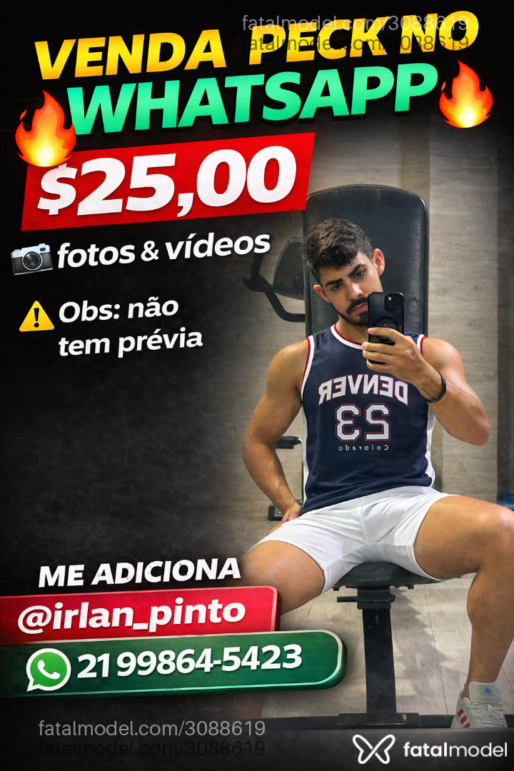 Acompanhante homem com cabelo castanho de olhos pretos em Virtual - Irlan Pinto