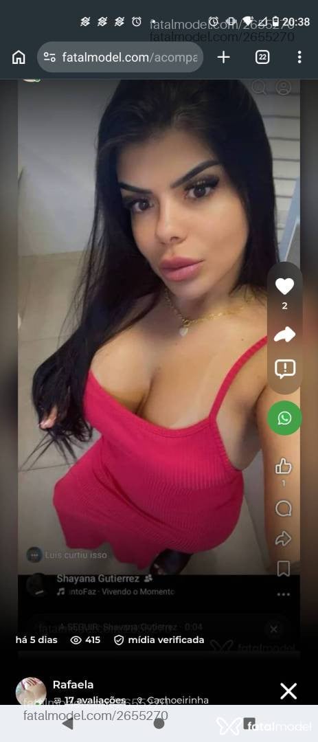 Acompanhante mulher morena (o) de olhos castanhos - Rafaela