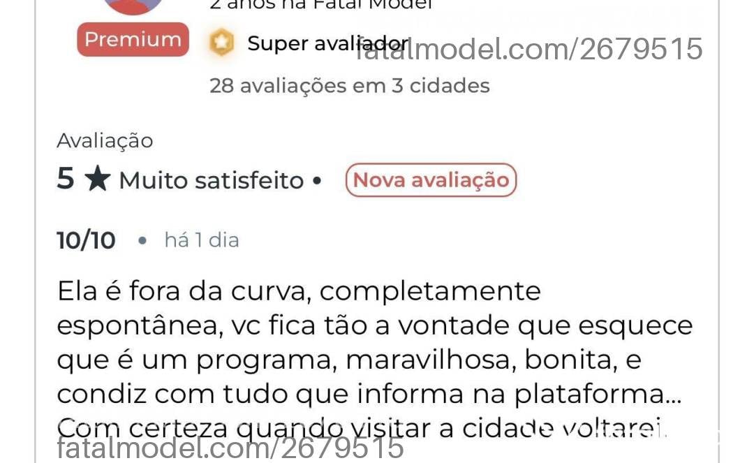 Acompanhante mulher morena (o) de olhos castanhos - Karina