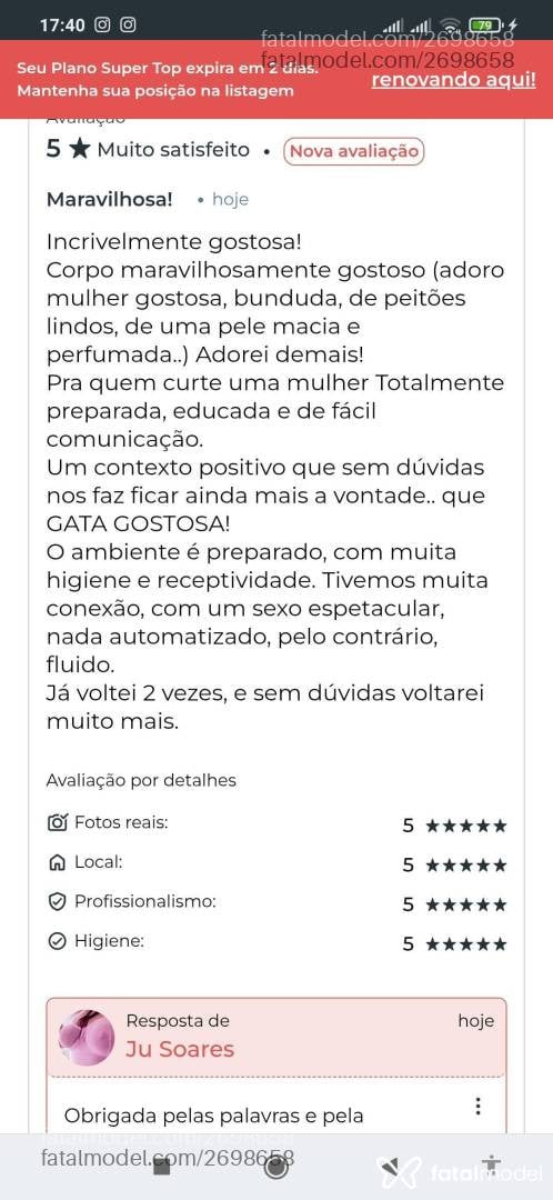 Acompanhante mulher morena (o) de olhos castanhos em Porto Seguro - Ju Soares