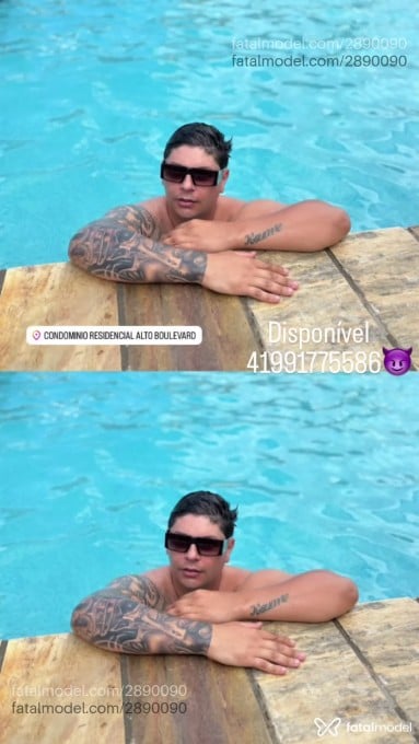 Acompanhante homem com cabelo castanho de olhos castanhos em Curitiba - Hyago