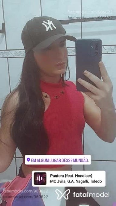 Acompanhante travesti com cabelo castanho de olhos castanhos em Campinas - Mayane