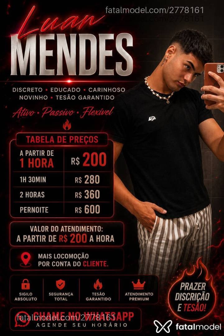 Acompanhante homem morena (o) de olhos castanhos - Luan