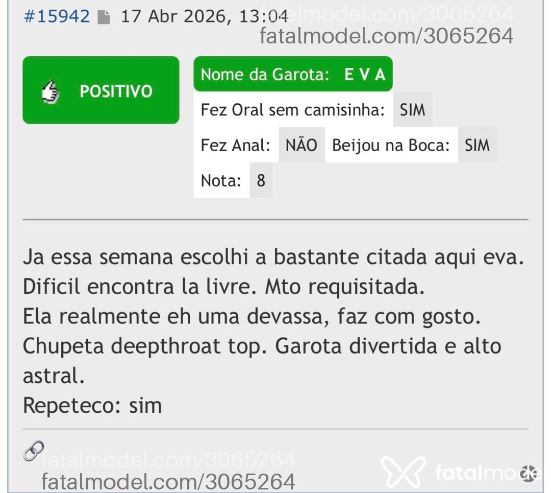 Acompanhante mulher morena (o) de olhos castanhos em São Paulo - Eva