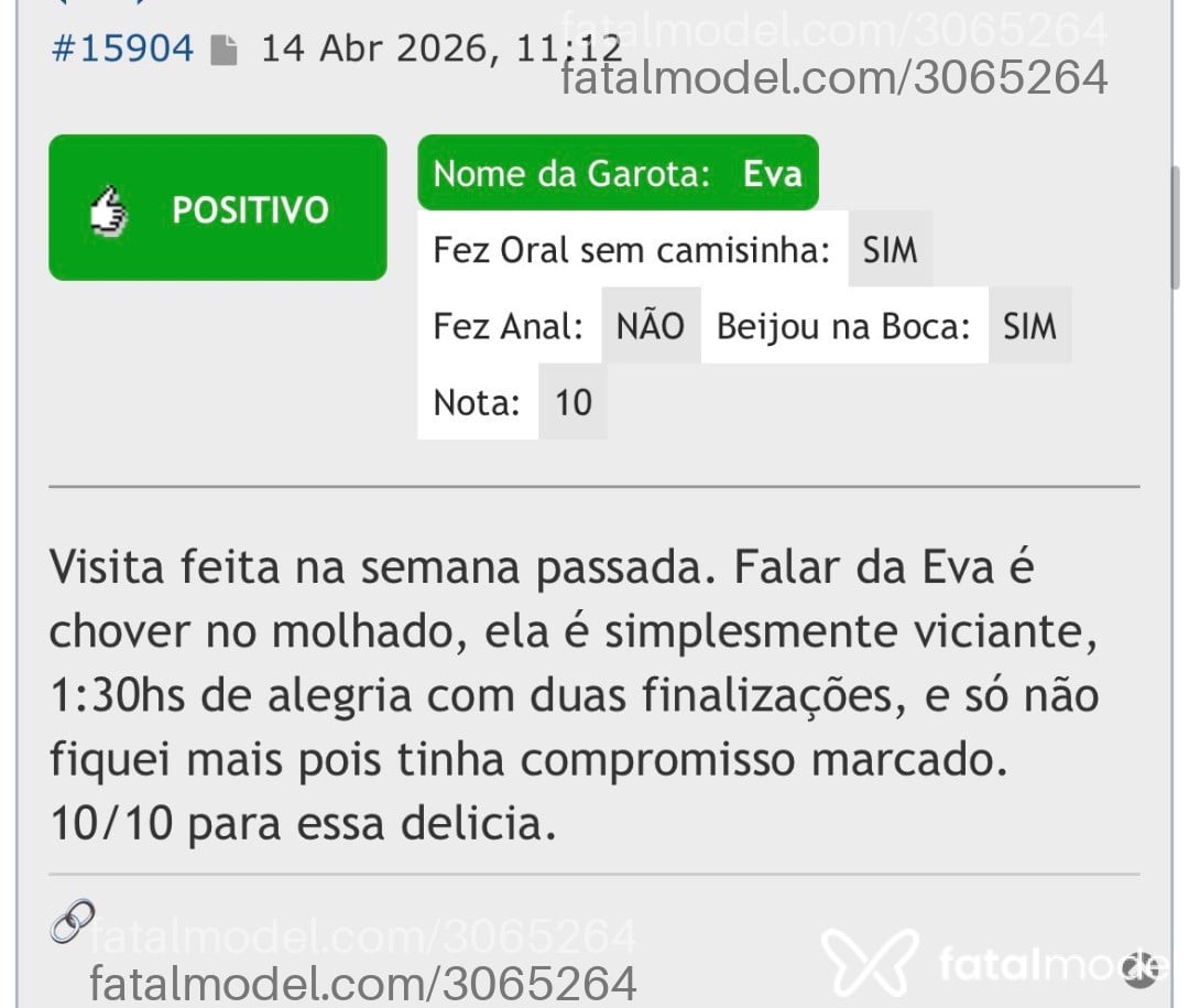 Acompanhante mulher morena (o) de olhos castanhos em São Paulo - Eva