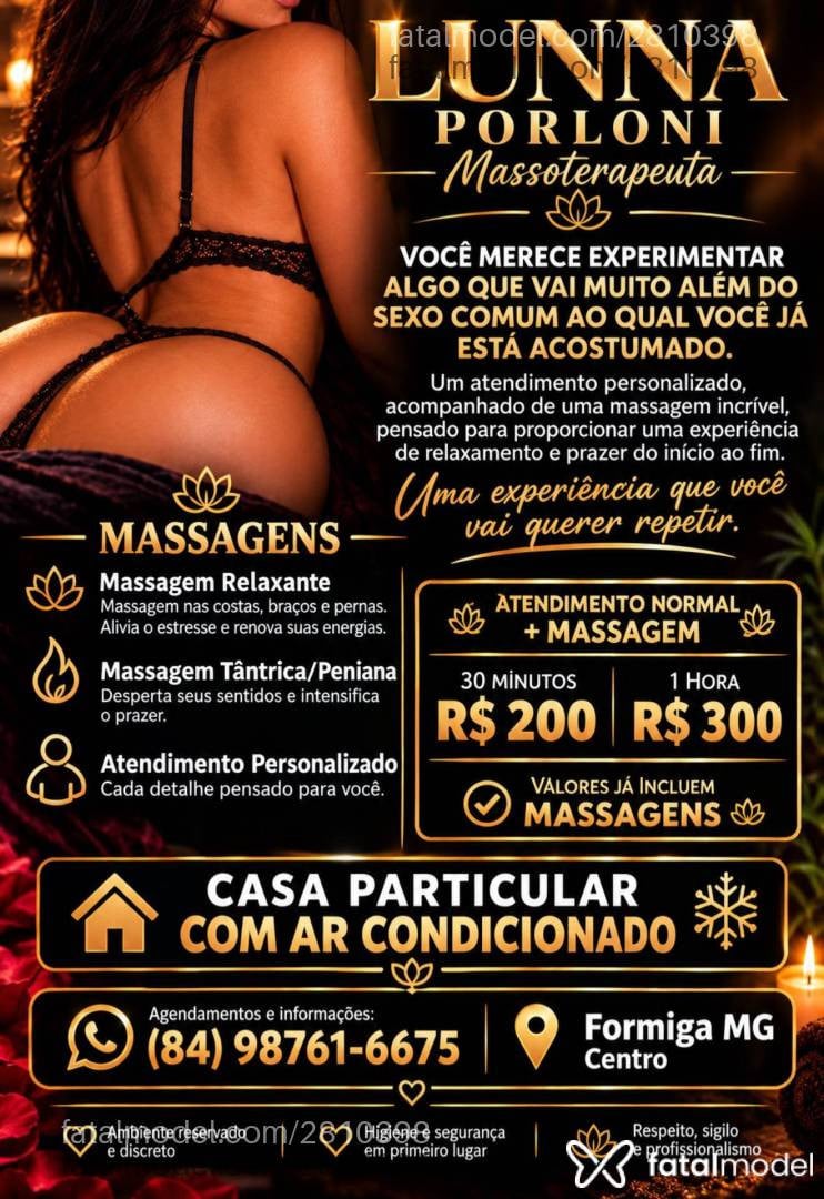 Acompanhante mulher morena (o) de olhos pretos - Lunna Porloni