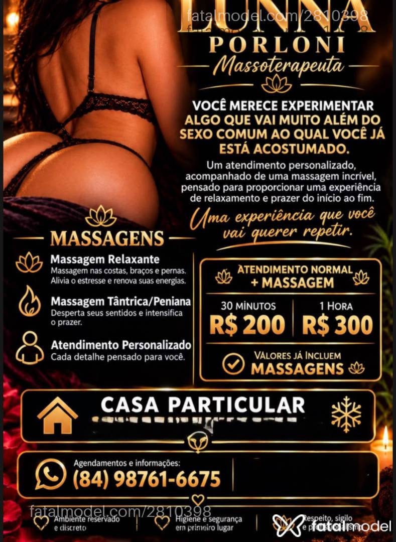 Acompanhante mulher morena (o) de olhos pretos - Lunna Porloni