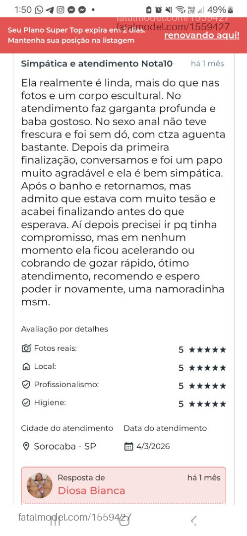 Acompanhante mulher ruiva (o) de olhos castanhos - Diosa Bianca Acompanhante mulher ruiva (o) de olhos castanhos - Diosa Bianca