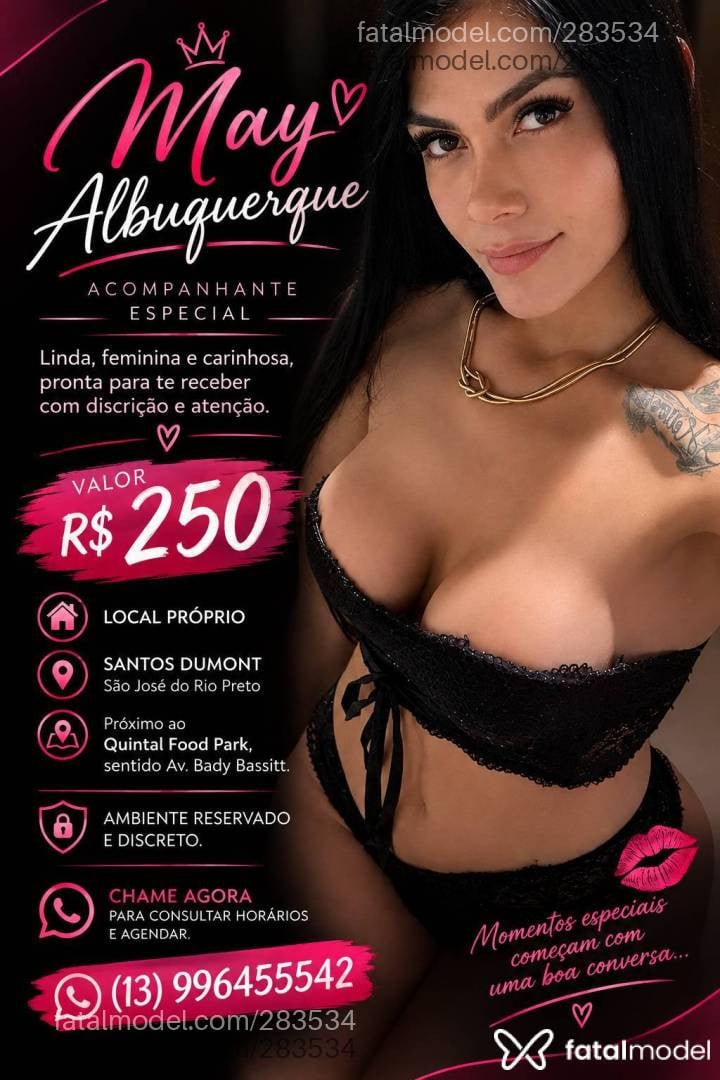 Acompanhante mulher trans morena (o) de olhos castanhos - May Albuquerque