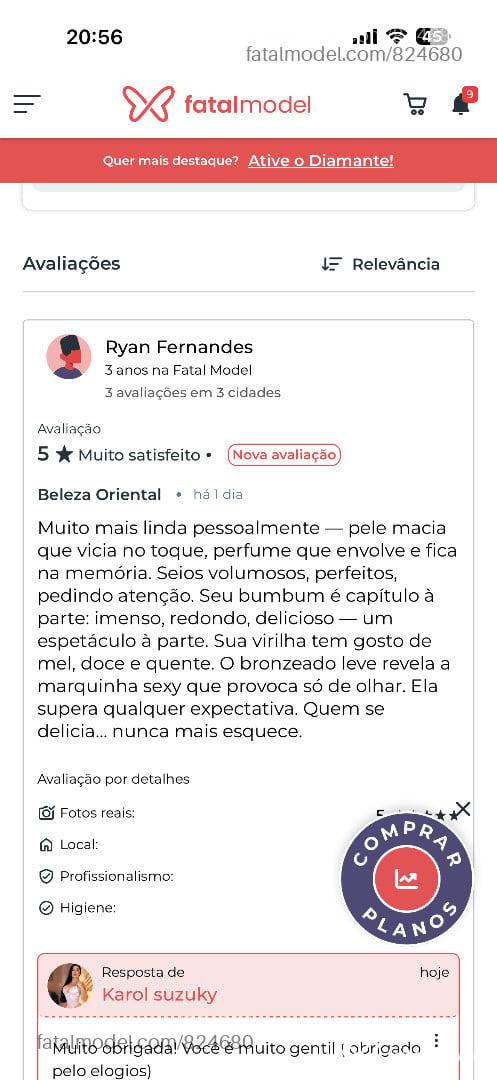 Acompanhante mulher morena (o) de olhos pretos em Aracaju - Karol suzuky