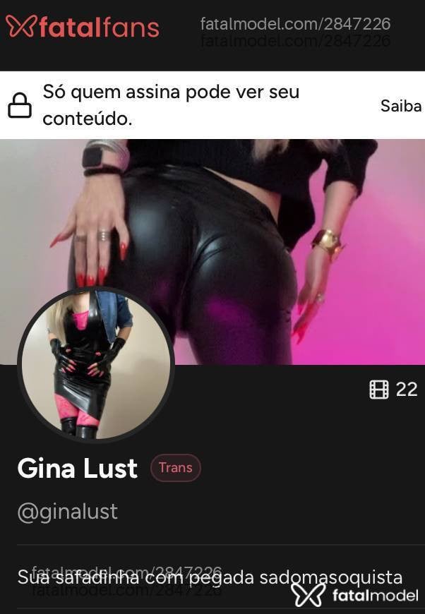 Acompanhante mulher trans loira (o) de olhos verdes - Gina Lust