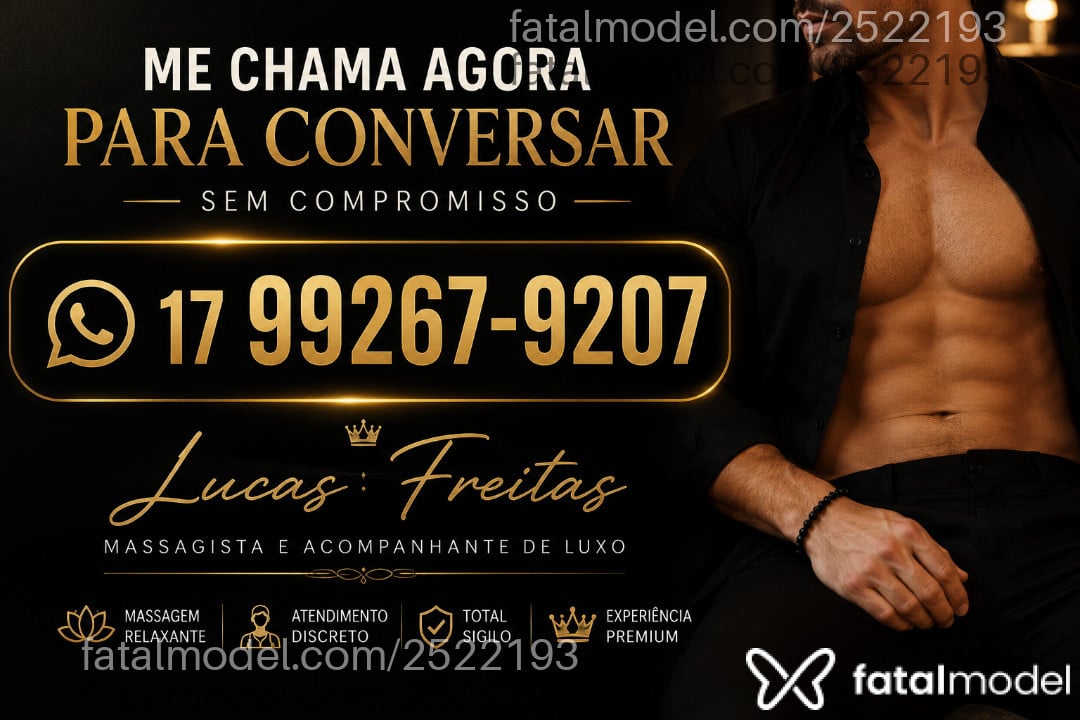 Acompanhante homem com cabelo castanho de olhos castanhos - Lucas Freitas