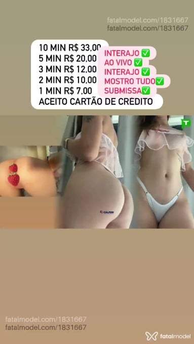 Acompanhante mulher com cabelo castanho de olhos mel em Virtual - Brunna Silva