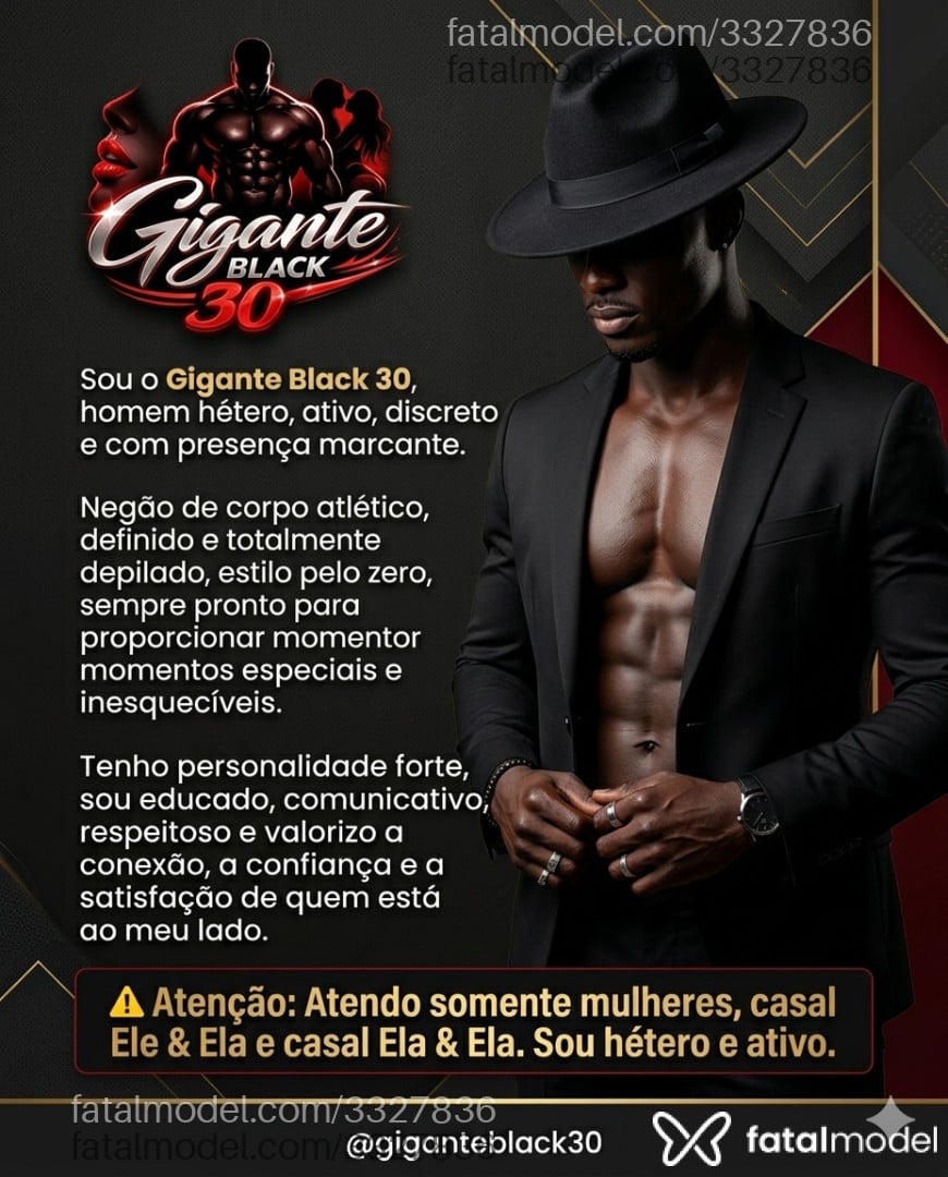 Acompanhante homem morena (o) de olhos castanhos em Rio de Janeiro - Gigante Black