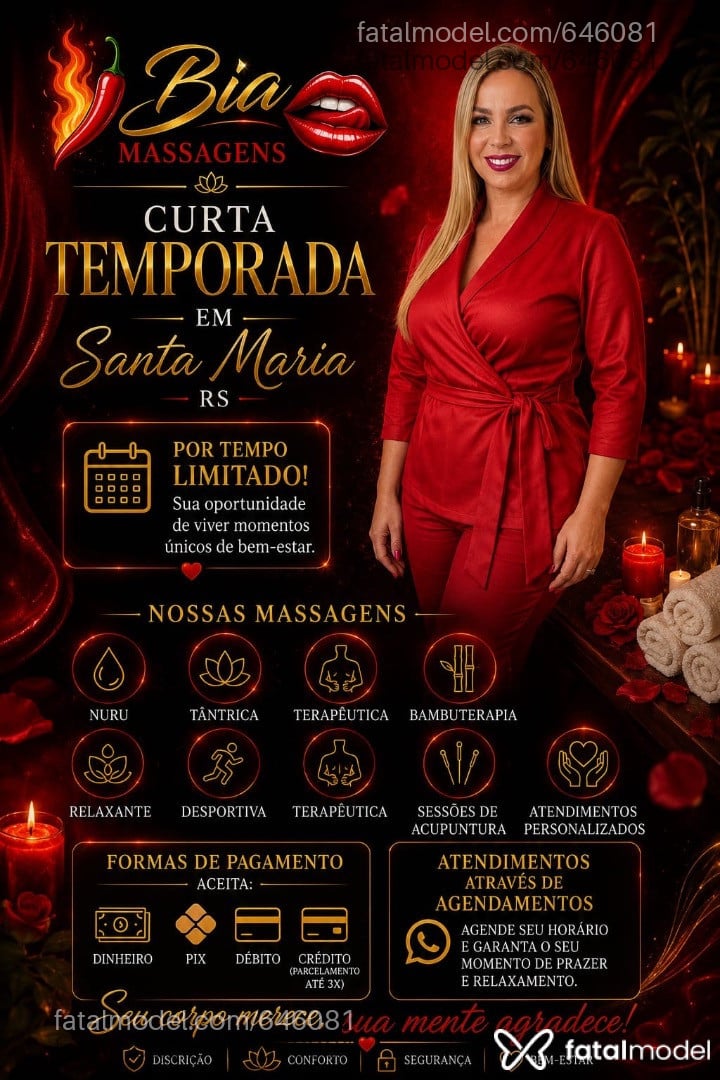 Acompanhante mulher loira (o) de olhos castanhos em Santa Maria - Bia Prado