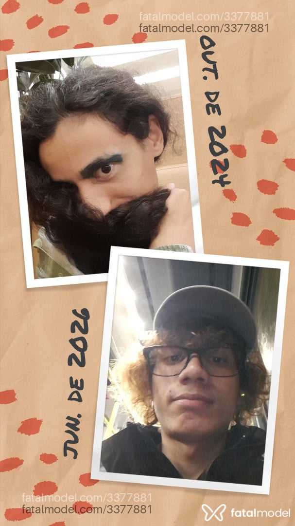 Acompanhante não-binário com cabelo colorido de olhos castanhos em Porto Alegre - Lim Boi