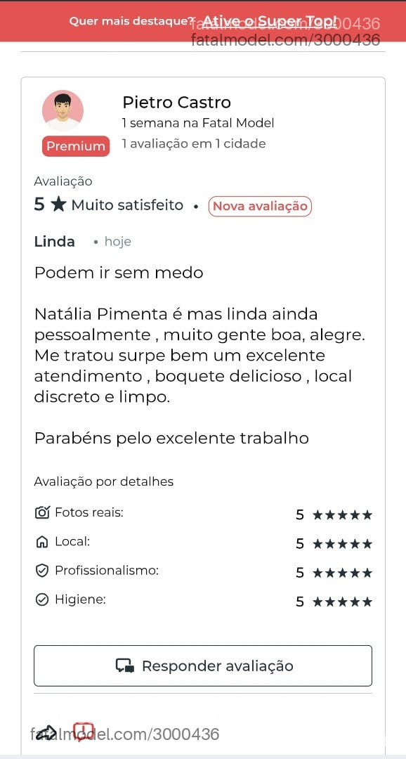 Acompanhante mulher morena (o) de olhos castanhos em Esperança - Natália Pimentta