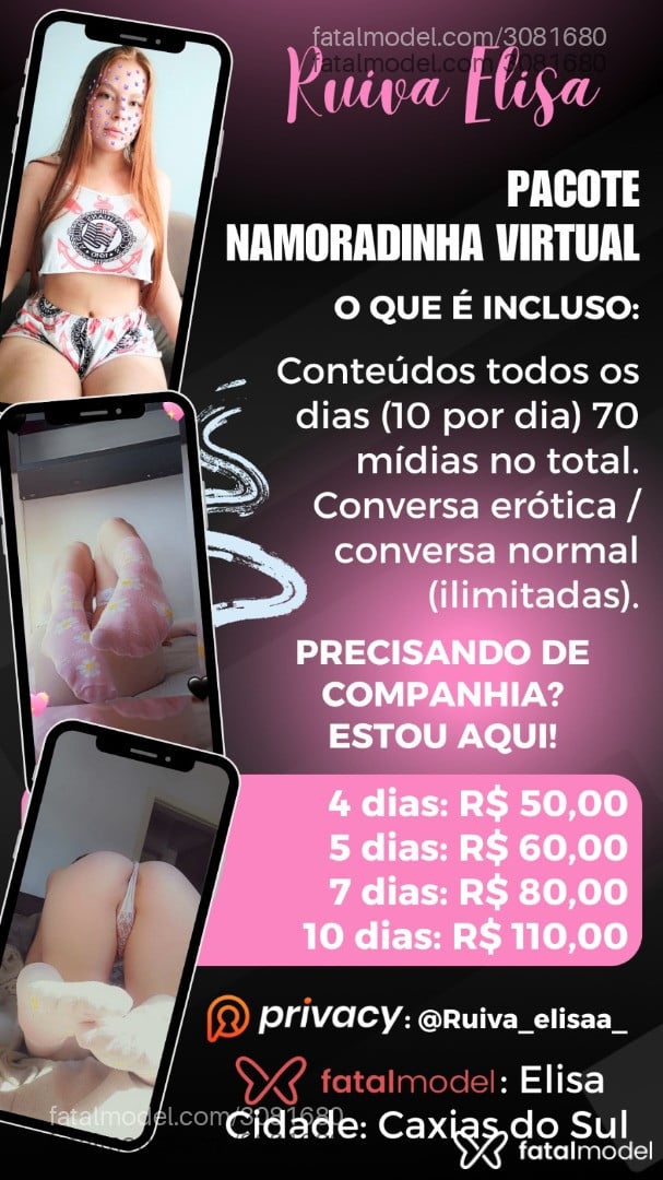 Acompanhante mulher ruiva (o) de olhos verdes em Virtual - Elisa