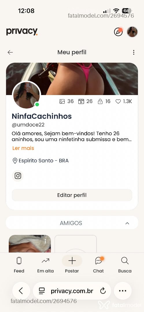 Acompanhante mulher morena (o) de olhos pretos em Vila Velha - Khailla