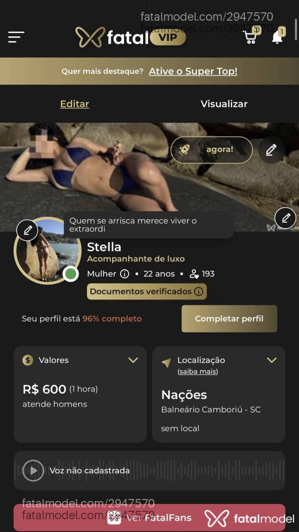 Acompanhante mulher morena (o) de olhos castanhos - Stella