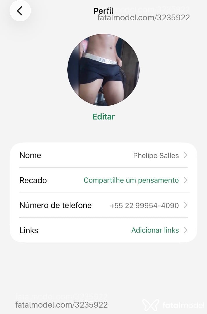 Acompanhante homem morena (o) de olhos castanhos - Phelipe Salles